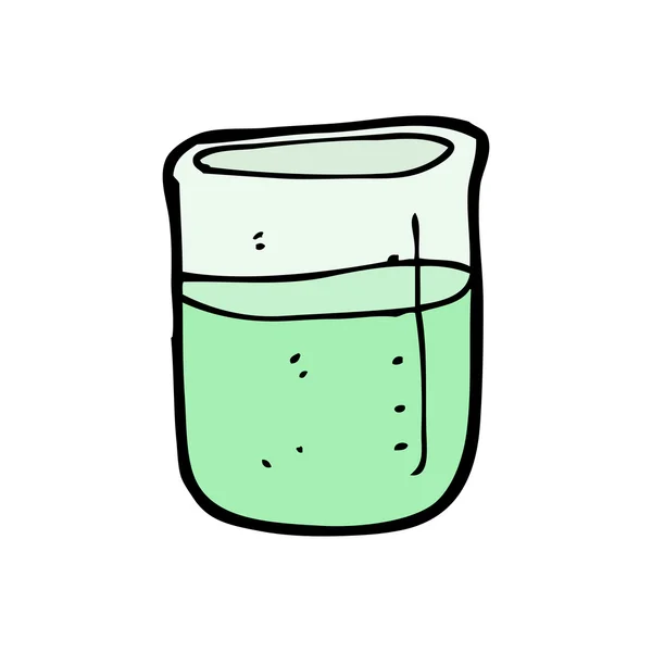 Vaso de precipitados ciencia de dibujos animados — Archivo Imágenes Vectoriales