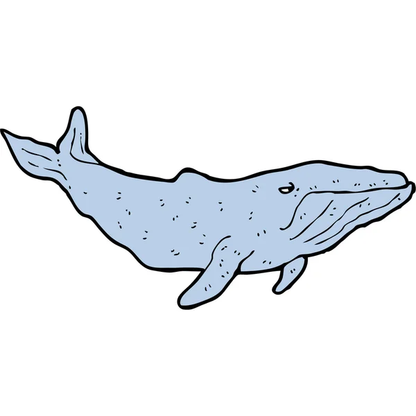 Puckel rygg whale cartoon — Stock vektor