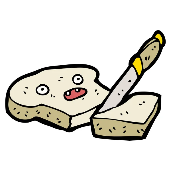 Мультяшный кусочек тоста — стоковый вектор