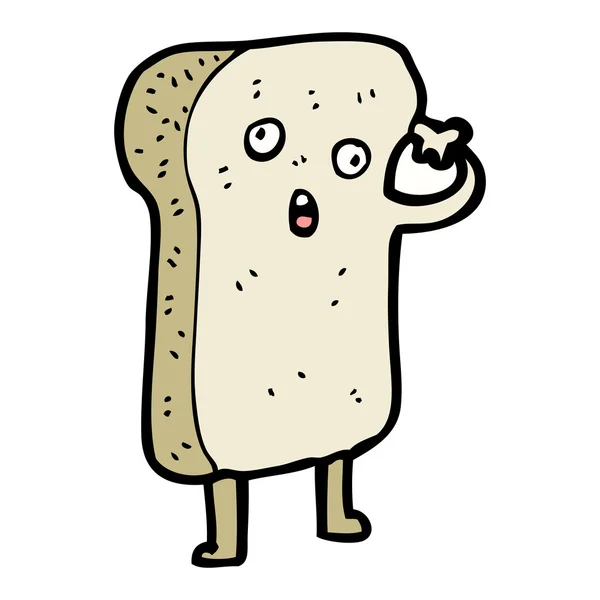 Pointant un toast dessin animé — Image vectorielle