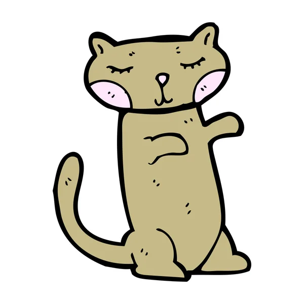 Dessin animé heureux chat — Image vectorielle