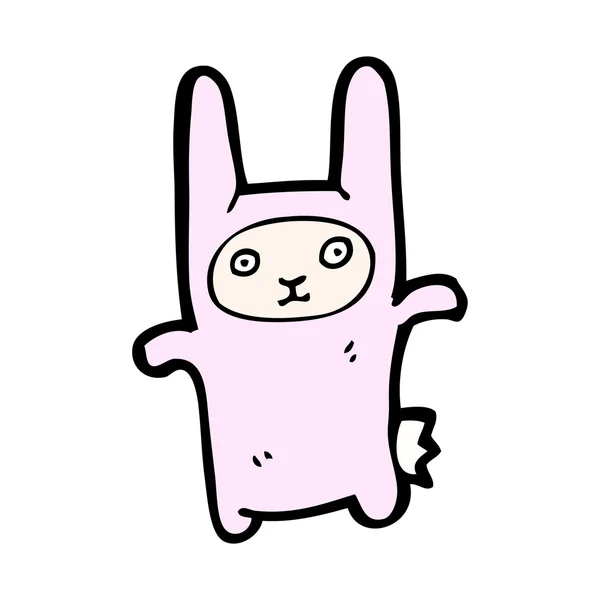 Desenhos animados traje de coelho — Vetor de Stock