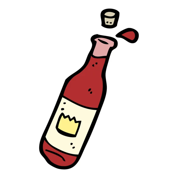 漫画の赤ワイン — ストックベクタ