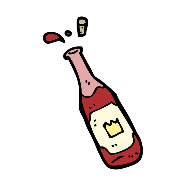 Karikatur Rotwein — Stockvektor