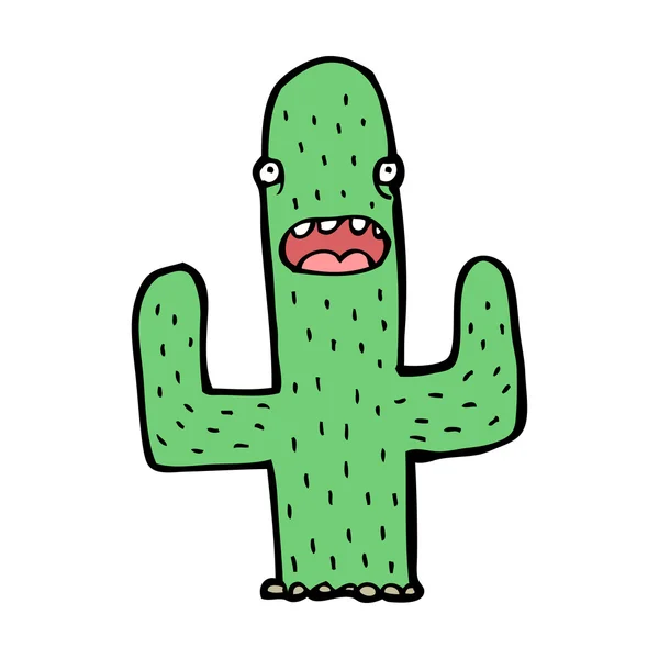 Happy cactus cartoon — Stock Vector