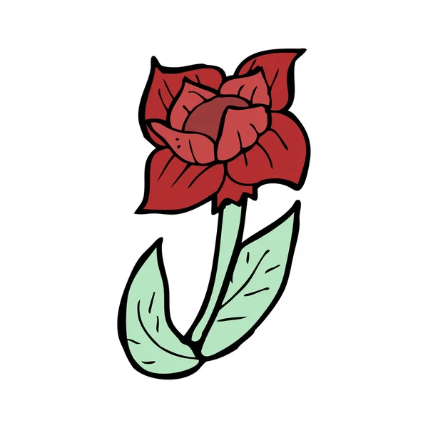 Cartoon poppy flower — Stock Vector