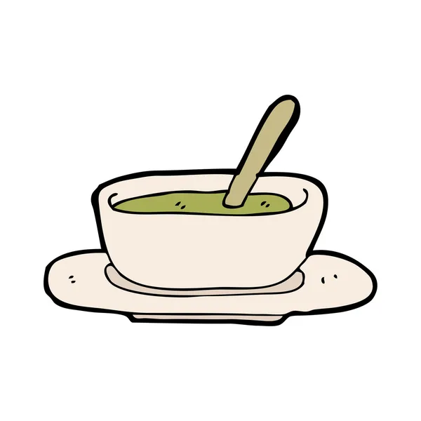 Tál leves rajzfilm — Stock Vector