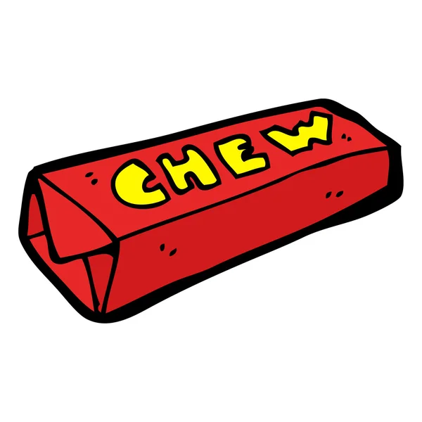 Packet of chewing gum cartoon — Stock Vector