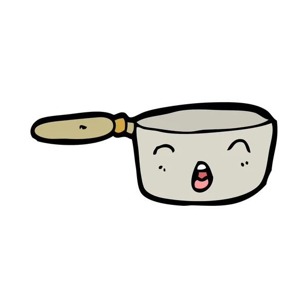 Cartoon cucina pentola personaggio — Vettoriale Stock