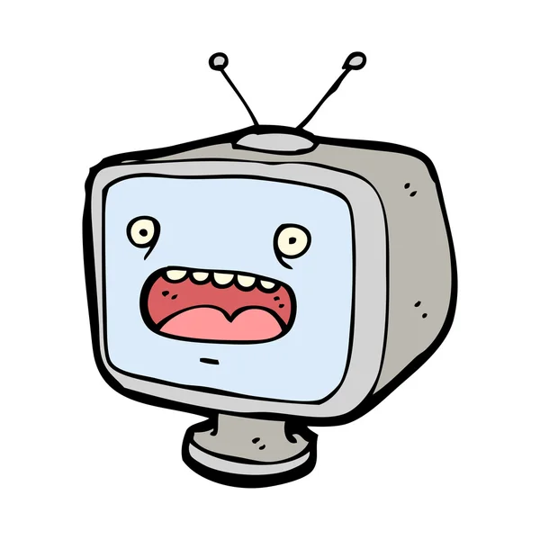 Televizor de desene animate — Vector de stoc