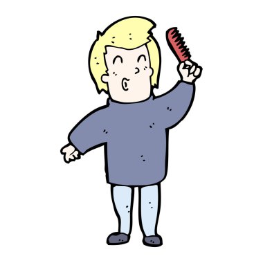 adam penye saç karikatür