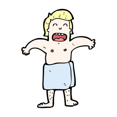 adam havlu karikatür