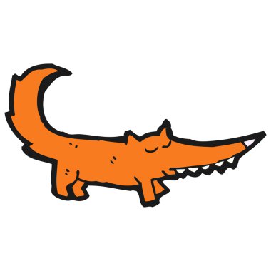 Komik tilki çizgi filmi.