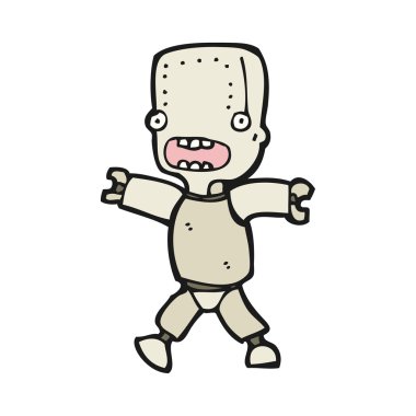 Robot karikatür çığlık çığlığa