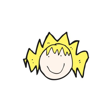 çocuğun bir yüz çizim