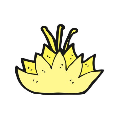 Lotus çiçeği karikatür