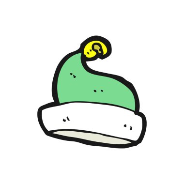 Noel elf şapka karikatür