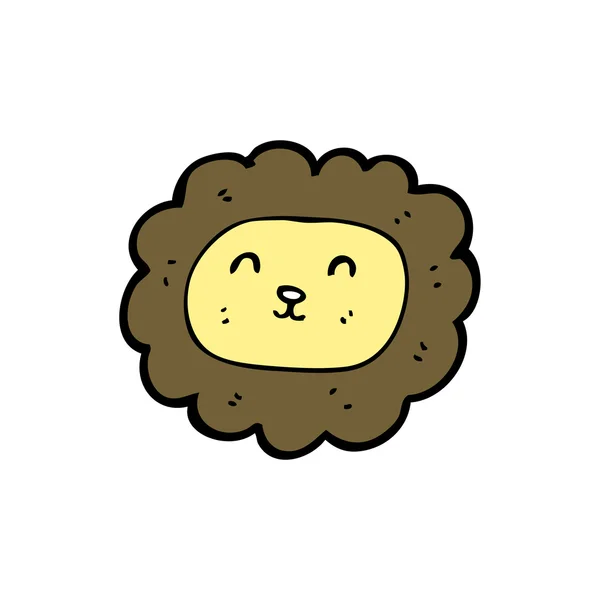 Dessin animé visage de lion — Image vectorielle