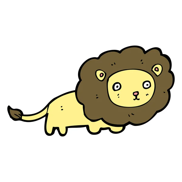 Lion rugissant dessin animé — Image vectorielle