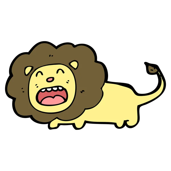 Desenhos animados de leão rugindo — Vetor de Stock