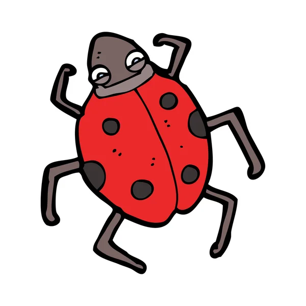 Dessin animé coccinelle — Image vectorielle