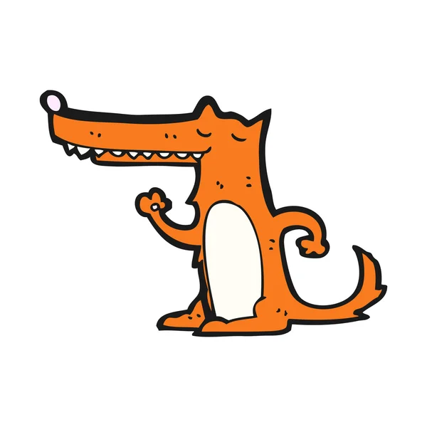 跳舞的狐狸卡通 — 图库矢量图片