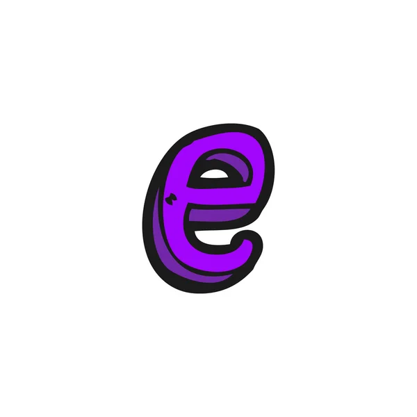 Cartoon letter e — Stock Vector