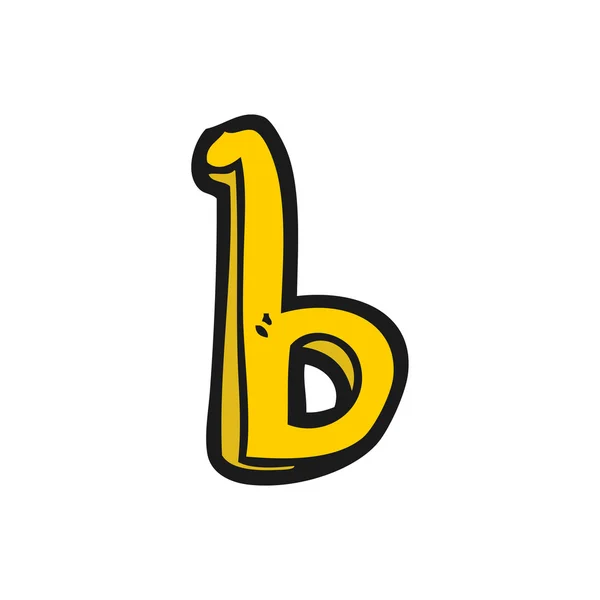 Kreslený písmeno b — Stockový vektor