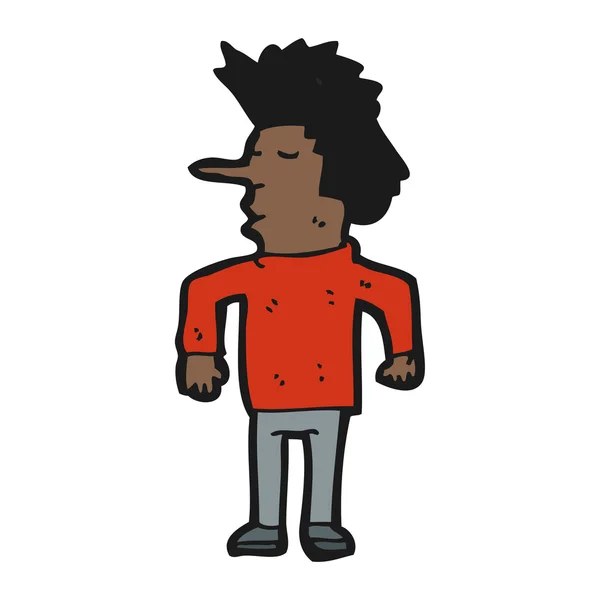 Homme posant dessin animé — Image vectorielle