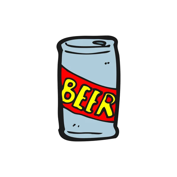 Blikje bier cartoon — Stockvector
