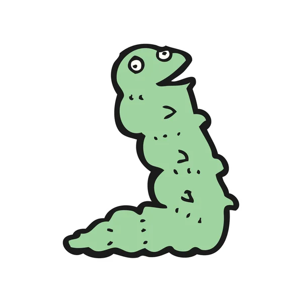 Chagrijnig cartoon caterpillar — Stockvector