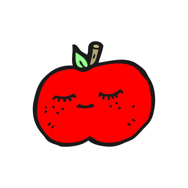 Niedlicher Apfel-Cartoon — Stockvektor