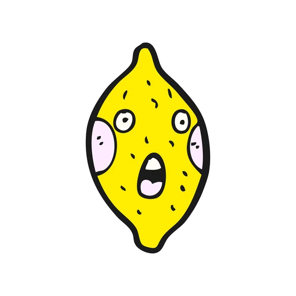 Glückliche Zitronen-Karikatur — Stockvektor