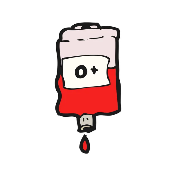 Blod väska cartoon — Stock vektor