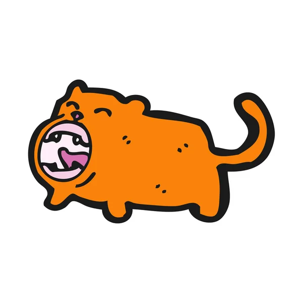 Ginger cat cartoon — Stock Vector