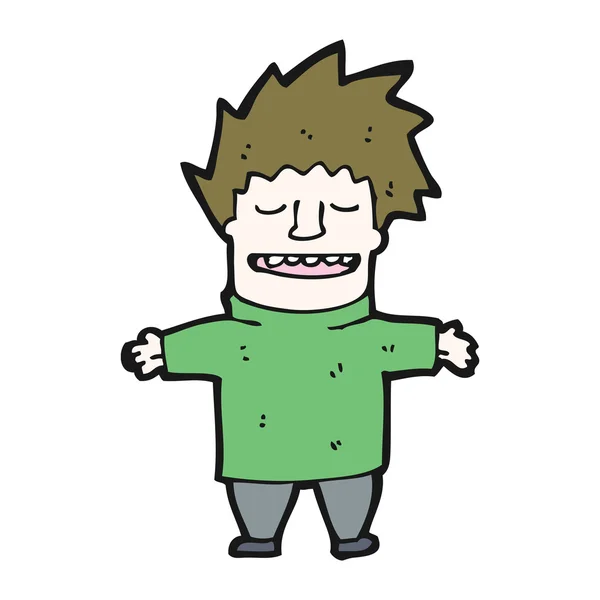 Homme heureux dessin animé — Image vectorielle