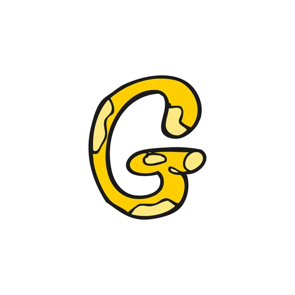 Kreslený písmeno g — Stockový vektor