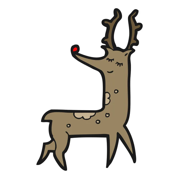Navidad dibujos animados renos — Archivo Imágenes Vectoriales