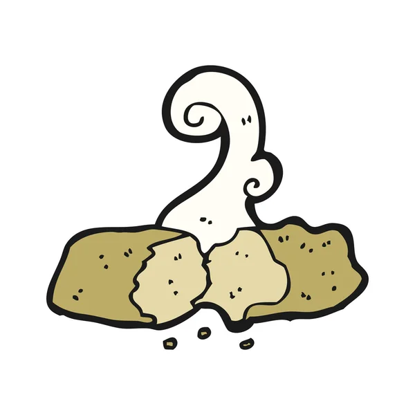 Cartone animato di pane caldo — Vettoriale Stock