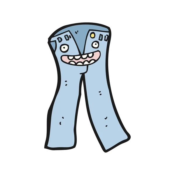 Happy jeans cartoon — Stock Vector