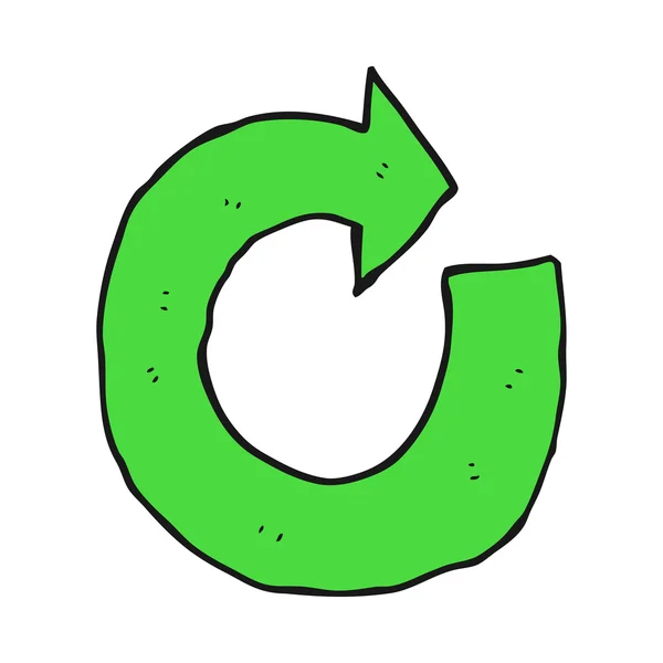 绿色箭头卡通 — 图库矢量图片
