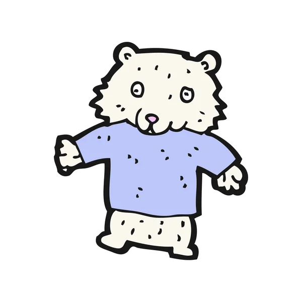 Polar teddy bear cartoon — Stockvector