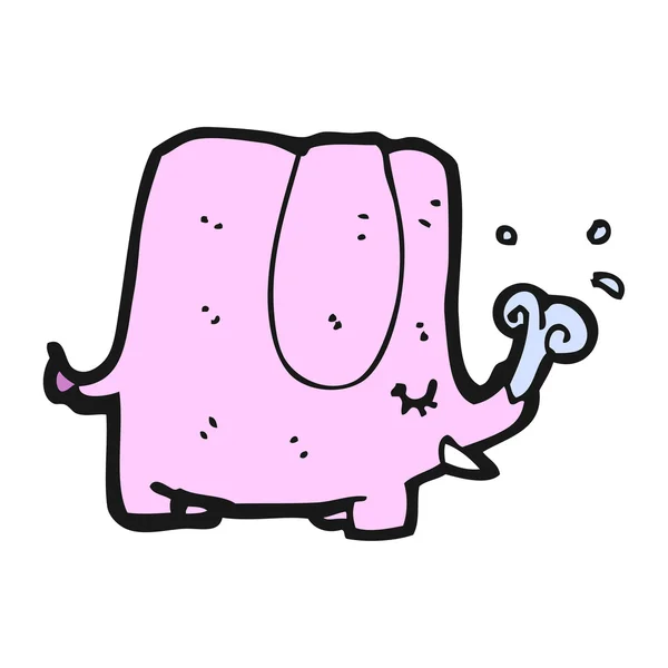 Dibujos animados elefante rosa — Vector de stock