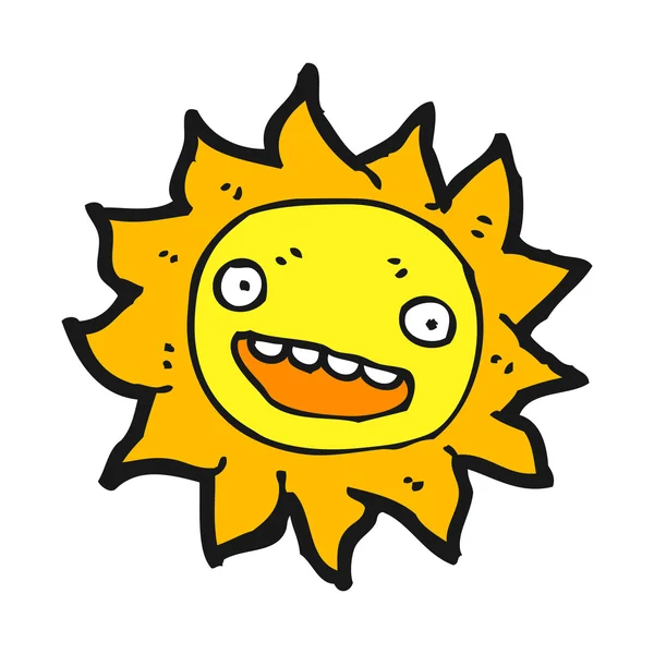 Feliz desenho animado sol — Vetor de Stock
