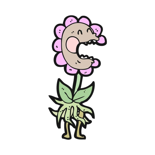 Etçil bitki karikatür — Stok Vektör