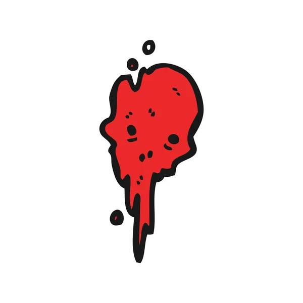 Desenhos animados crânio vermelho —  Vetores de Stock