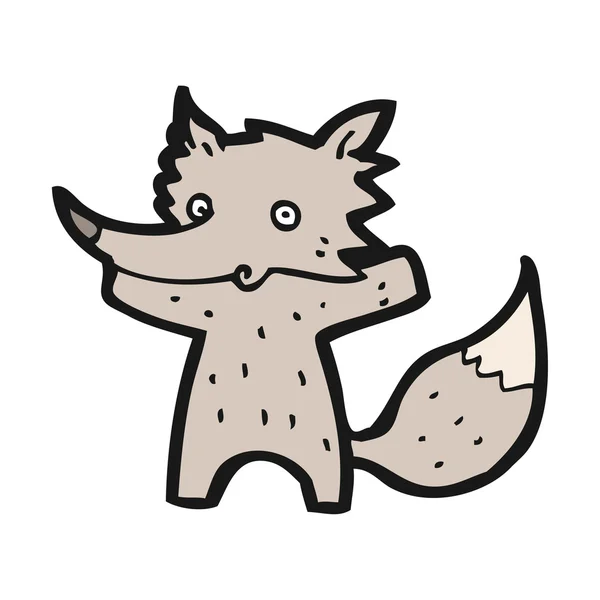 Cute little fox cartoon — Stock Vector