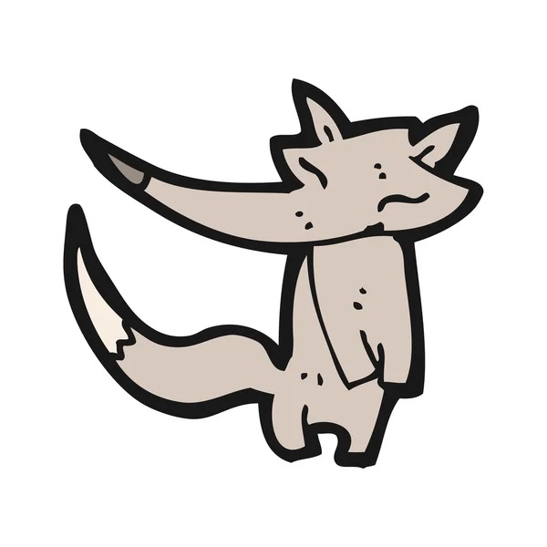 Bonito pequeno desenho animado raposa — Vetor de Stock