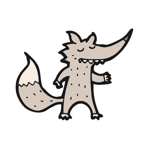 Happy wolf kreslený — Stockový vektor