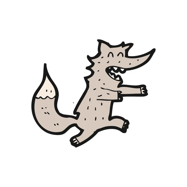 Gelukkig wolf cartoon — Stockvector